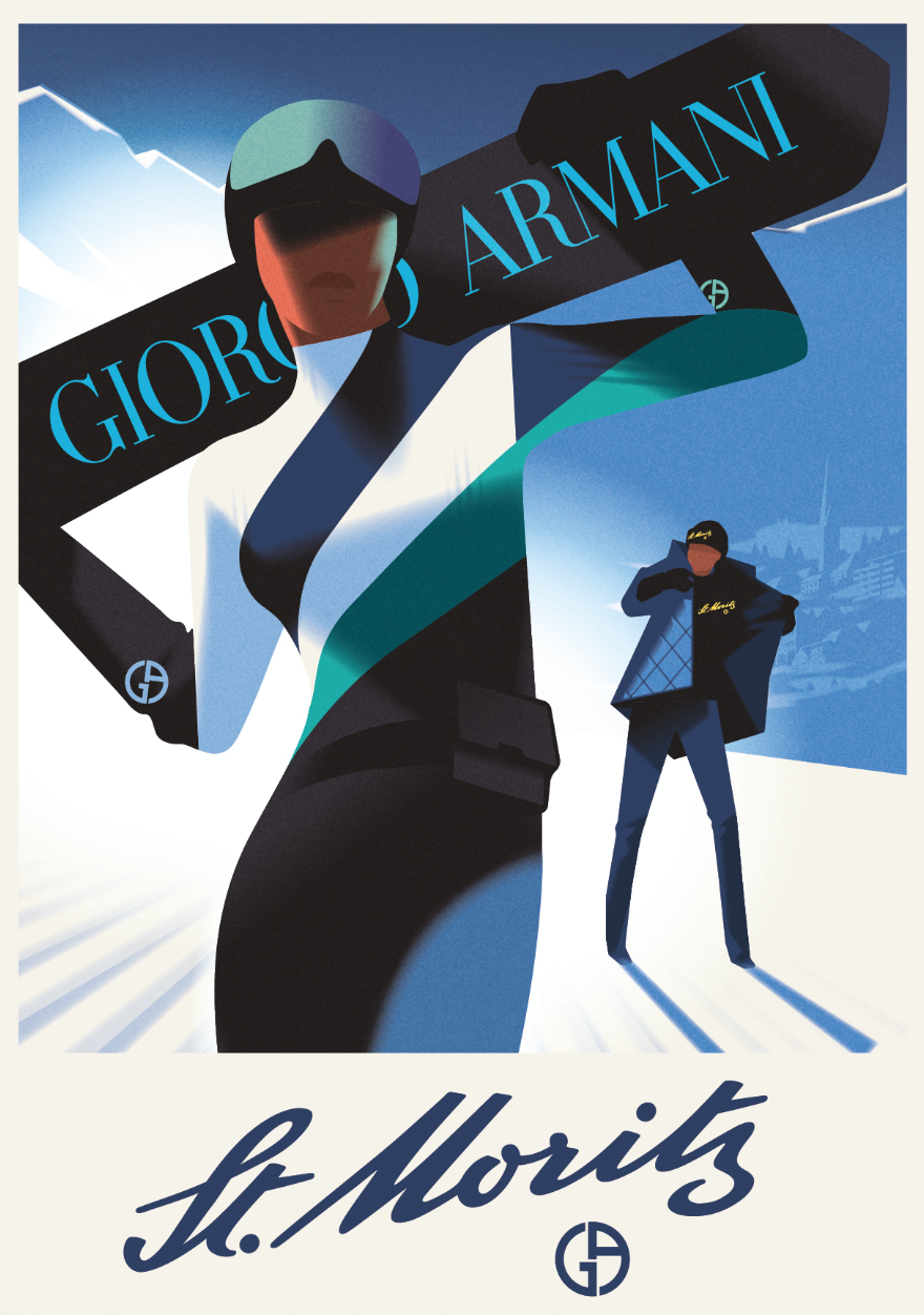 Georgio Armani X Mads Berg News Central Illustration Agency